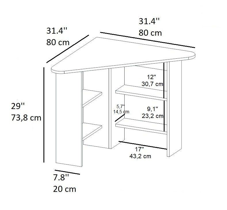 Hjørne - Atlantic Pine - Study Desk