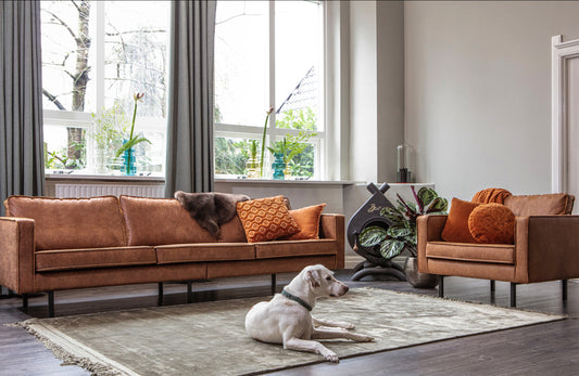 BEPUREHOME | Rodeo Sofa - 3-sits soffa, Cognac