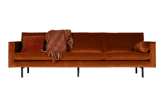 BEPUREHOME | Rodeosoffa - 3-personers soffa, Velour Rust