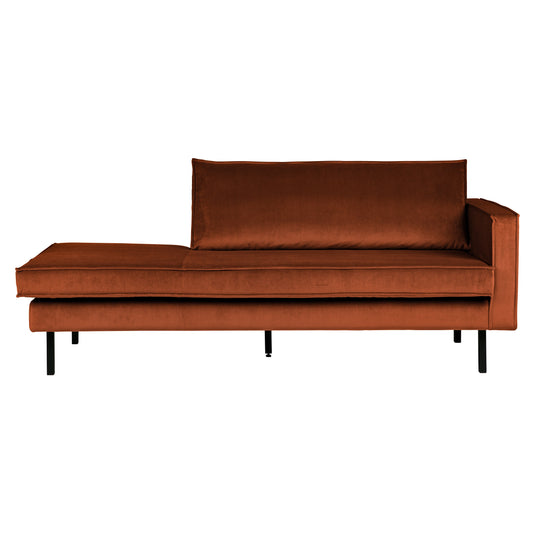 BEPUREHOME | Rodeo - Daybed, Höger, Velour Rost