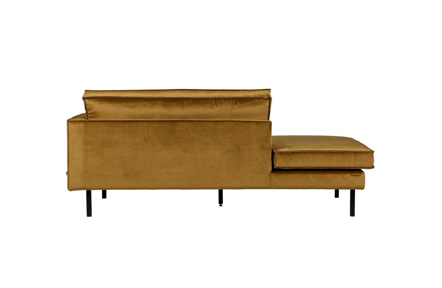 BEPUREHOME | Rodeo - Daybed, Höger, Velour Honey Yellow