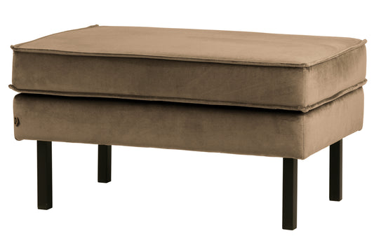 BEPUREHOME | Rodeo - Puff, Velour Taupe