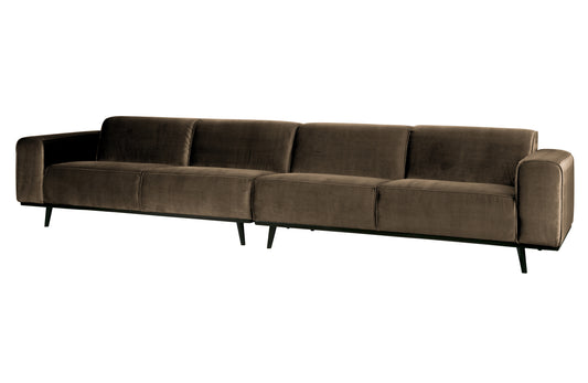 BEPUREHOME | Statement Xl - 4-sits soffa, 372 Cm Velour Taupe