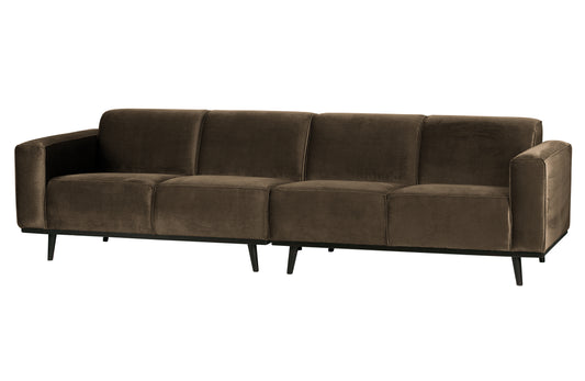 BEPUREHOME | Statement - 4-personers soffa, 280 Cm Velour Taupe