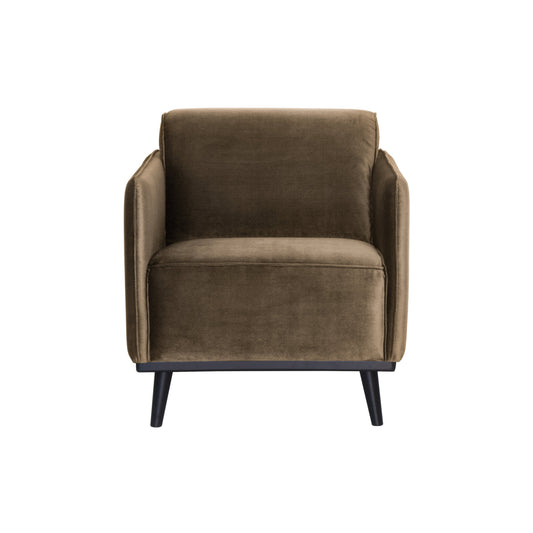 BEPUREHOME | Statement Arm Chair Velour Taupe
