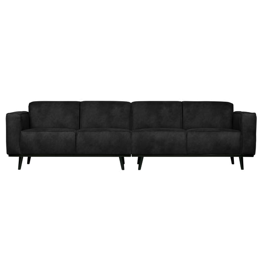 BEPUREHOME | Statement - 4-personers soffa, 280 Cm Suedine Black
