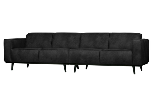 BEPUREHOME | Statement - 4-personers soffa, 280 Cm Suedine Black