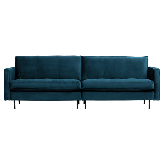 BEPUREHOME | Rodeo Classic Sofa - 3-sits soffa, Velourblå