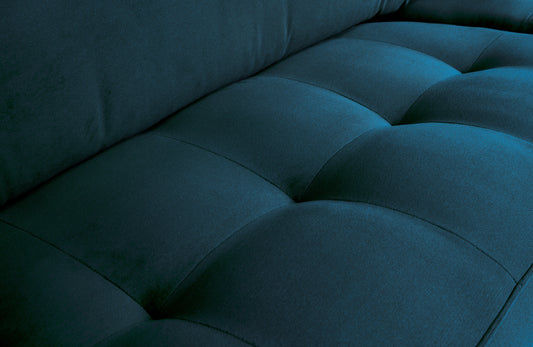 BEPUREHOME | Rodeo Classic Sofa - 3-sits soffa, Velourblå