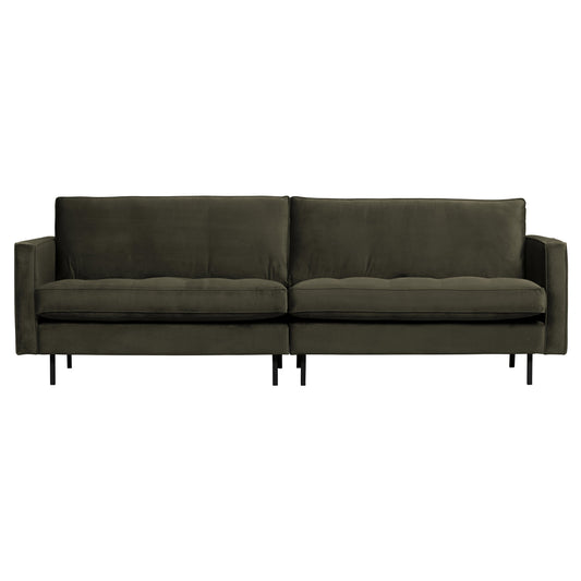 BEPUREHOME | Rodeo Classic Sofa - 3-personers soffa, Velour Dark Green Hunter
