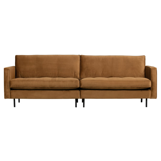 BEPUREHOME | Rodeo Classic Sofa - 3-sits soffa, Velour Honey Yellow