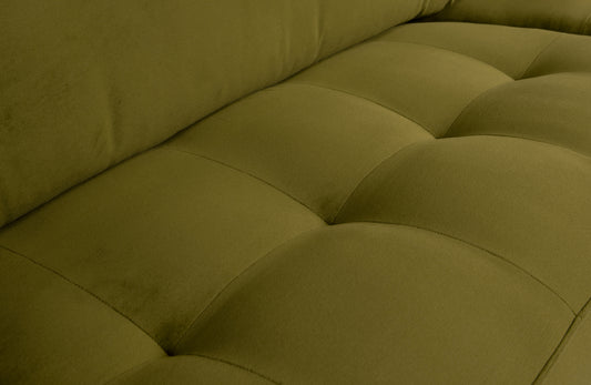 BEPUREHOME | Rodeo Classic Sofa - 3-sits soffa, Velour Olive