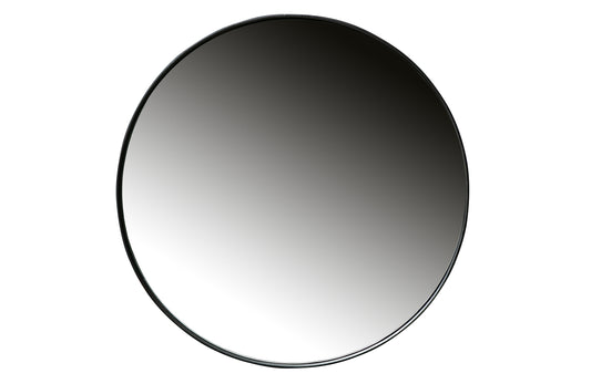 TRÄ | Doutzen Rund - Spegel, Metall Svart Ø80cm