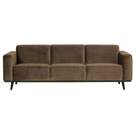 BEPUREHOME | Statement - 3-personers soffa, 230 Cm Velour Taupe
