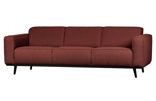 BEPUREHOME | Statement - 3-personers soffa, 230 Cm Boucle Chestnut