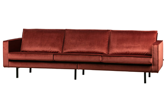 BEPUREHOME | Rodeo - 3-sits soffa, Velour Chestnut