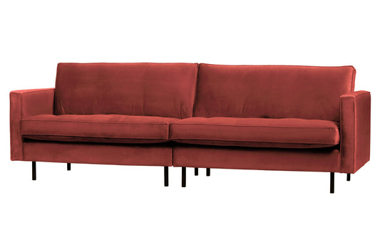 BEPUREHOME | Rodeo Classic Sofa - 3-sits soffa, Velour Chestnut