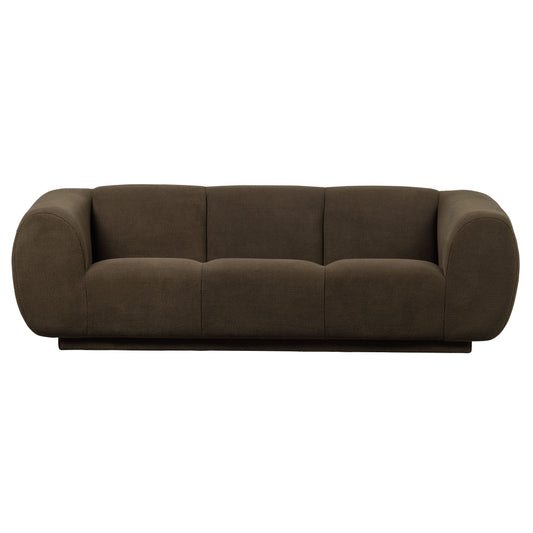 BEPUREHOME | Woolly - 3-sits soffa, Fårskinnsgrön
