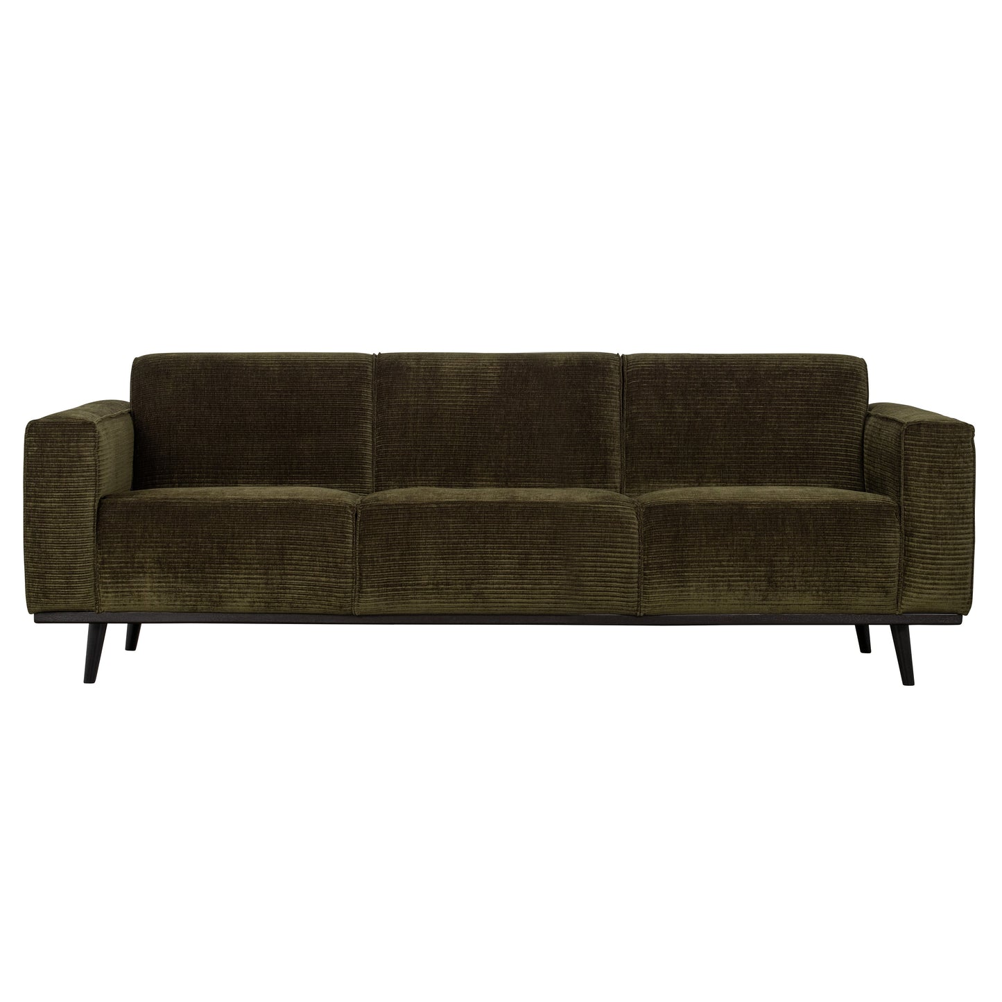 BEPUREHOME | Statement - 3-personers soffa, 230 Cm Flat Rib Warm Green