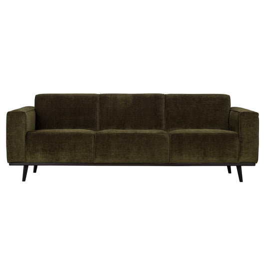 BEPUREHOME | Statement - 3-personers soffa, 230 Cm Flat Rib Warm Green