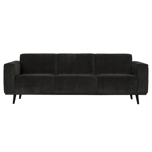 BEPUREHOME | Statement - 3-personers soffa, 230 Cm Flat Rib Grafit
