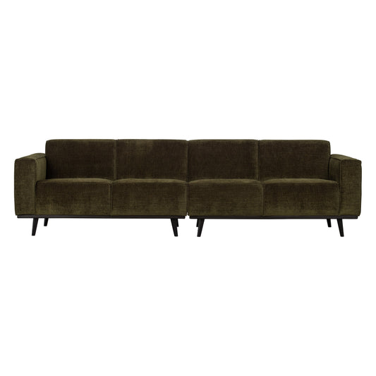BEPUREHOME | Statement - 4-personers soffa, 280 Cm Flat Rib Warm Green