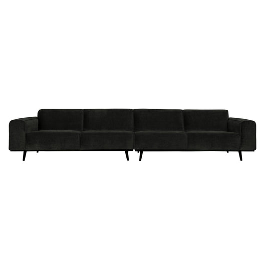BEPUREHOME | Statement Xl - 4-sits soffa, 372 Cm Flat Rib Grafit