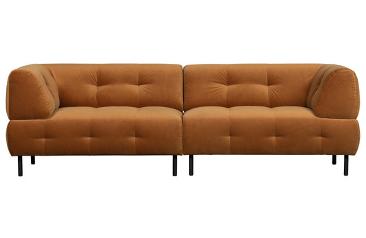 WOOOD Exklusivt | Lloyd - 4-sits soffa, Washed Velour, Cinnamon