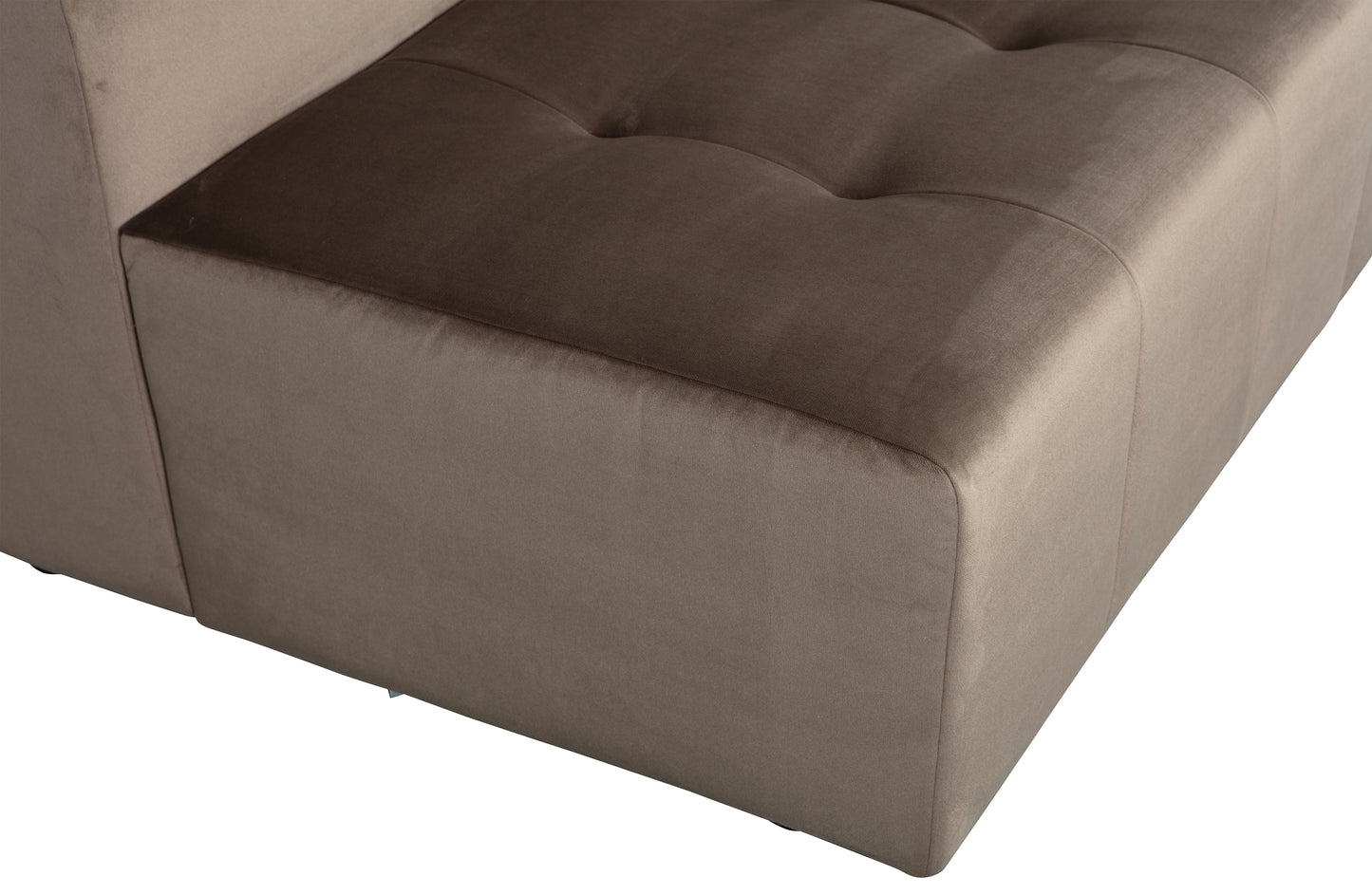 BEPUREHOME | Caleidoscoop - Soffmodul, Höger, Velour Taupe