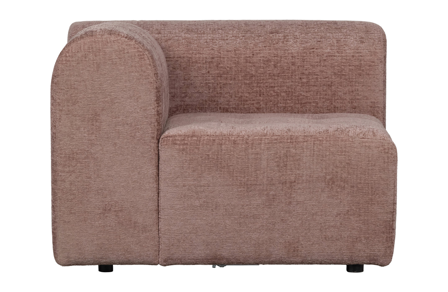 BEPUREHOME | Caleidoscoop - Soffmodul, Höger, Structure Velour Blush