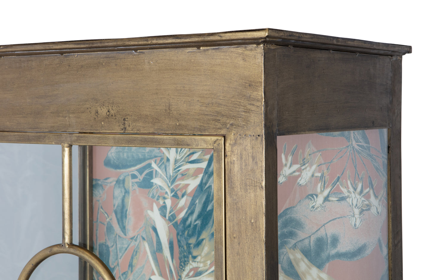 BEPUREHOME | Bukett glasdörr med tryck - skåp, metall antik mässing
