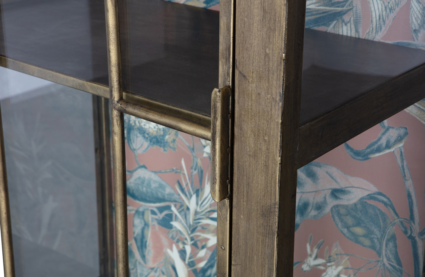 BEPUREHOME | Bukett glasdörr med tryck - skåp, metall antik mässing