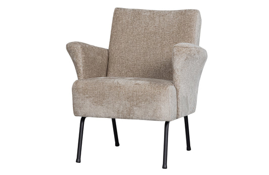 Muse Armchair Coarse Woven Fabric Natural