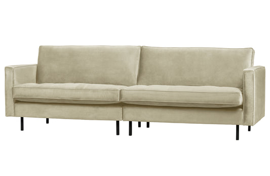 BEPUREHOME | Rodeo Classic Sofa - 3-personers soffa, Velour Pistasch
