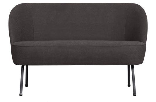 Vogue 2-seat Bench Woven Fabric Dark Grey