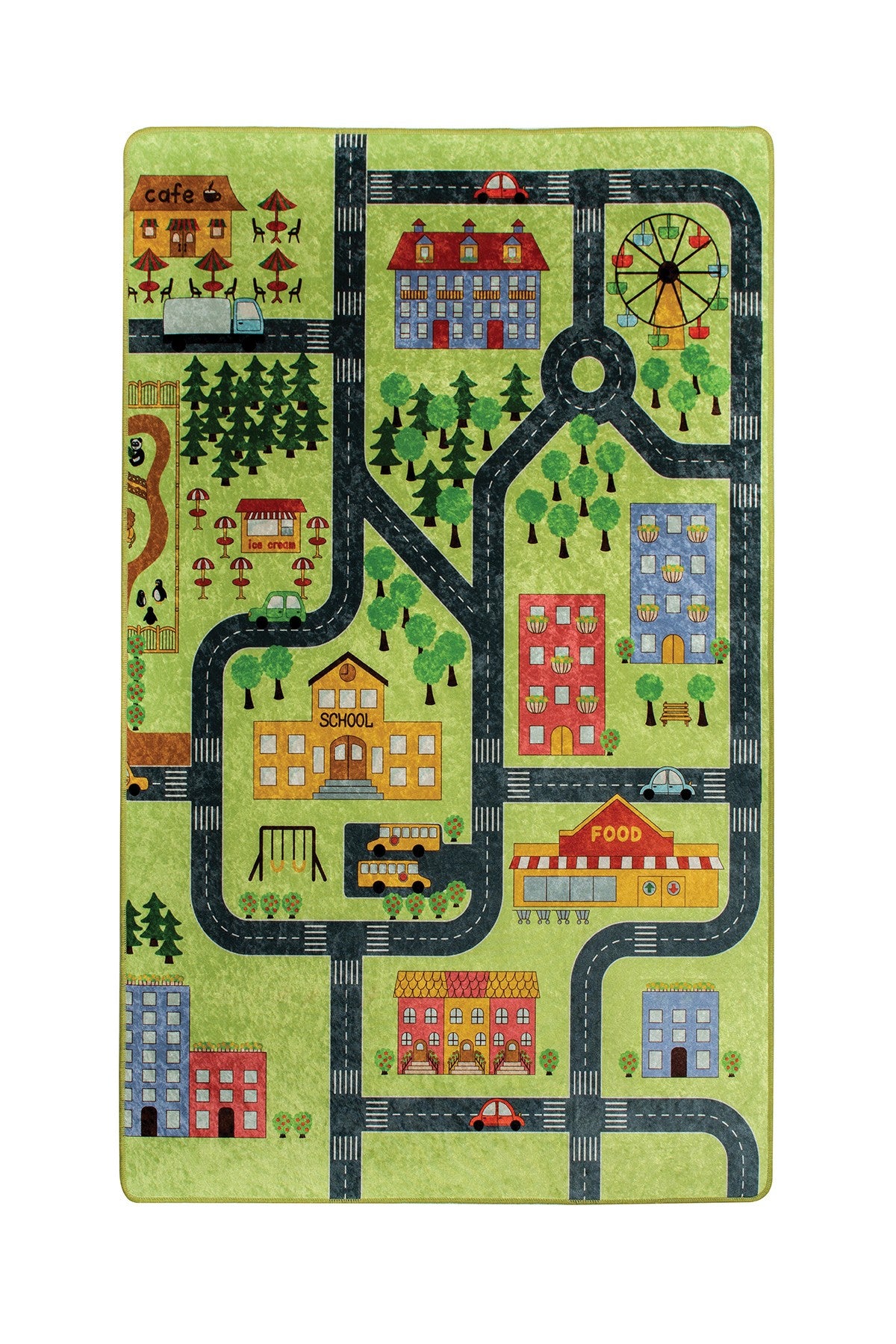 TAKK Small Town - Green (100 x 160) - NordlyHome.dk