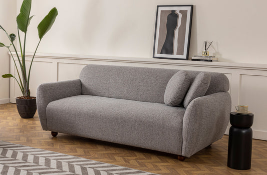 Eddy - Lysegrå - 3-sæders sofa