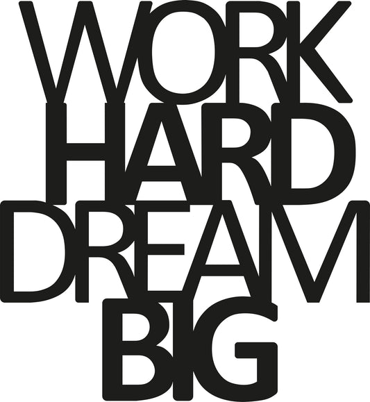 TAKK Work Hard Dream Big - NordlyHome.dk