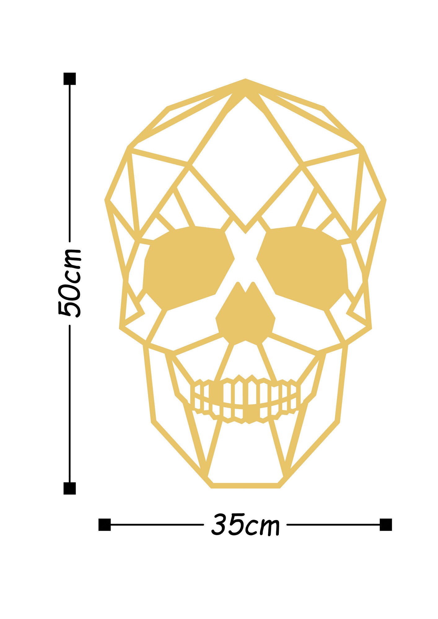 TAKK Skull Metal Decor - Gold - NordlyHome.dk