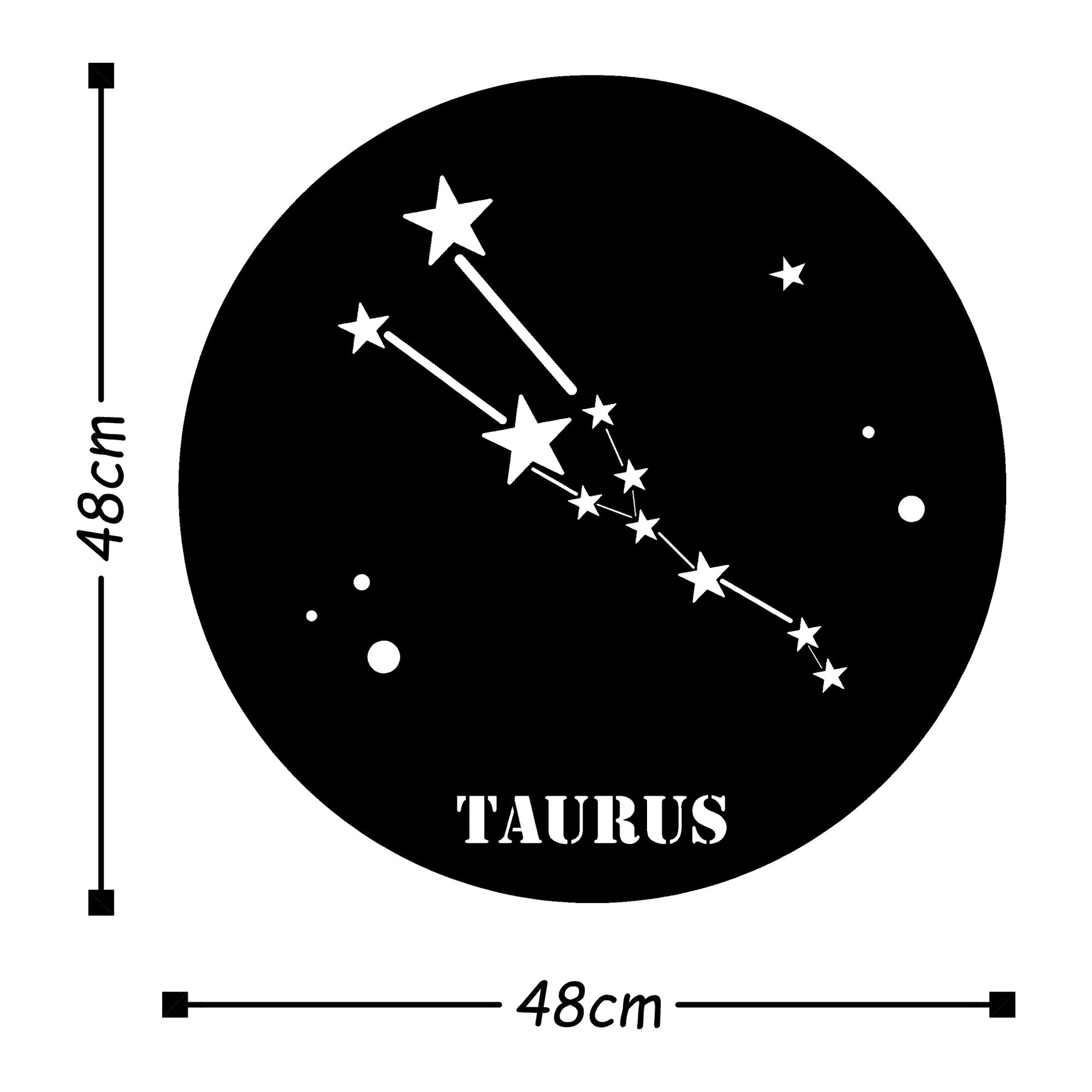 TAKK Taurus Horoscope - Black - NordlyHome.dk