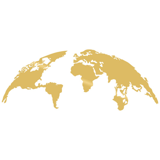 TAKK World Map Large - Gold - NordlyHome.dk