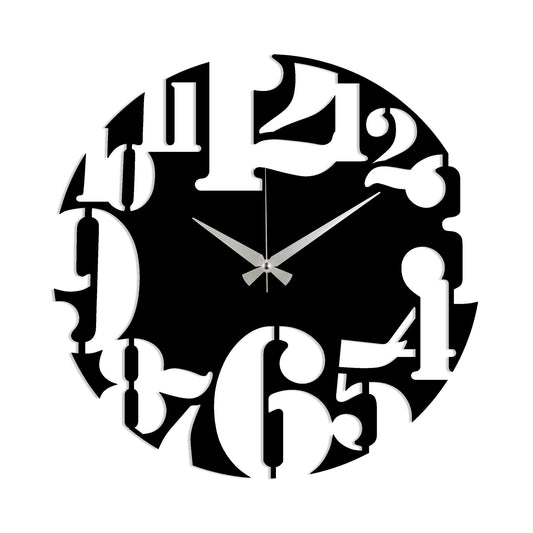 TAKK Metal Wall Clock 1 - Black - NordlyHome.dk