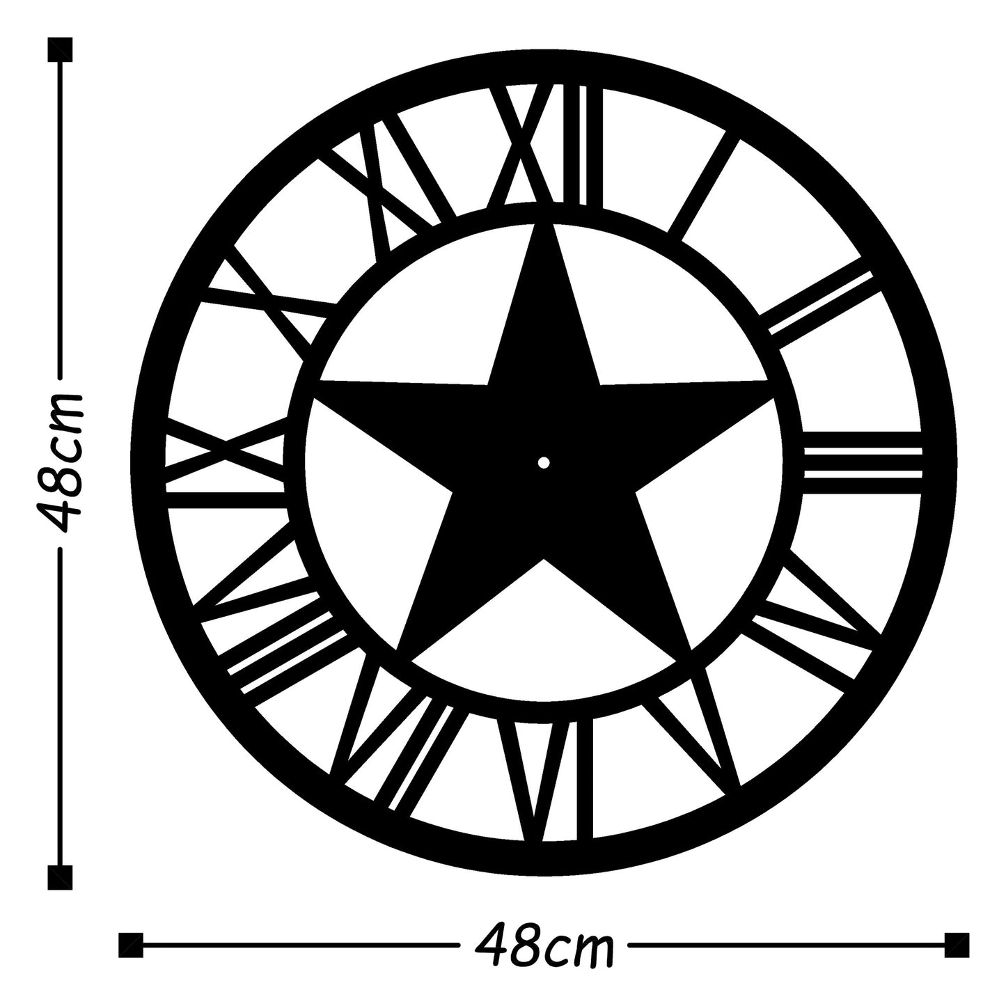 TAKK Metal Wall Clock 28 - Black - NordlyHome.dk