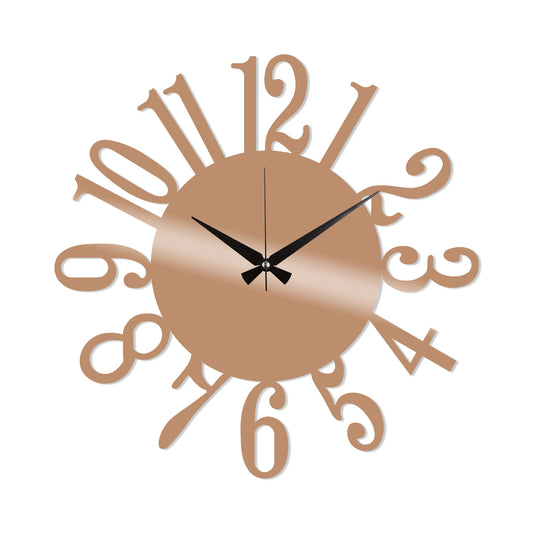 TAKK Metal Wall Clock 14 - Copper - NordlyHome.dk