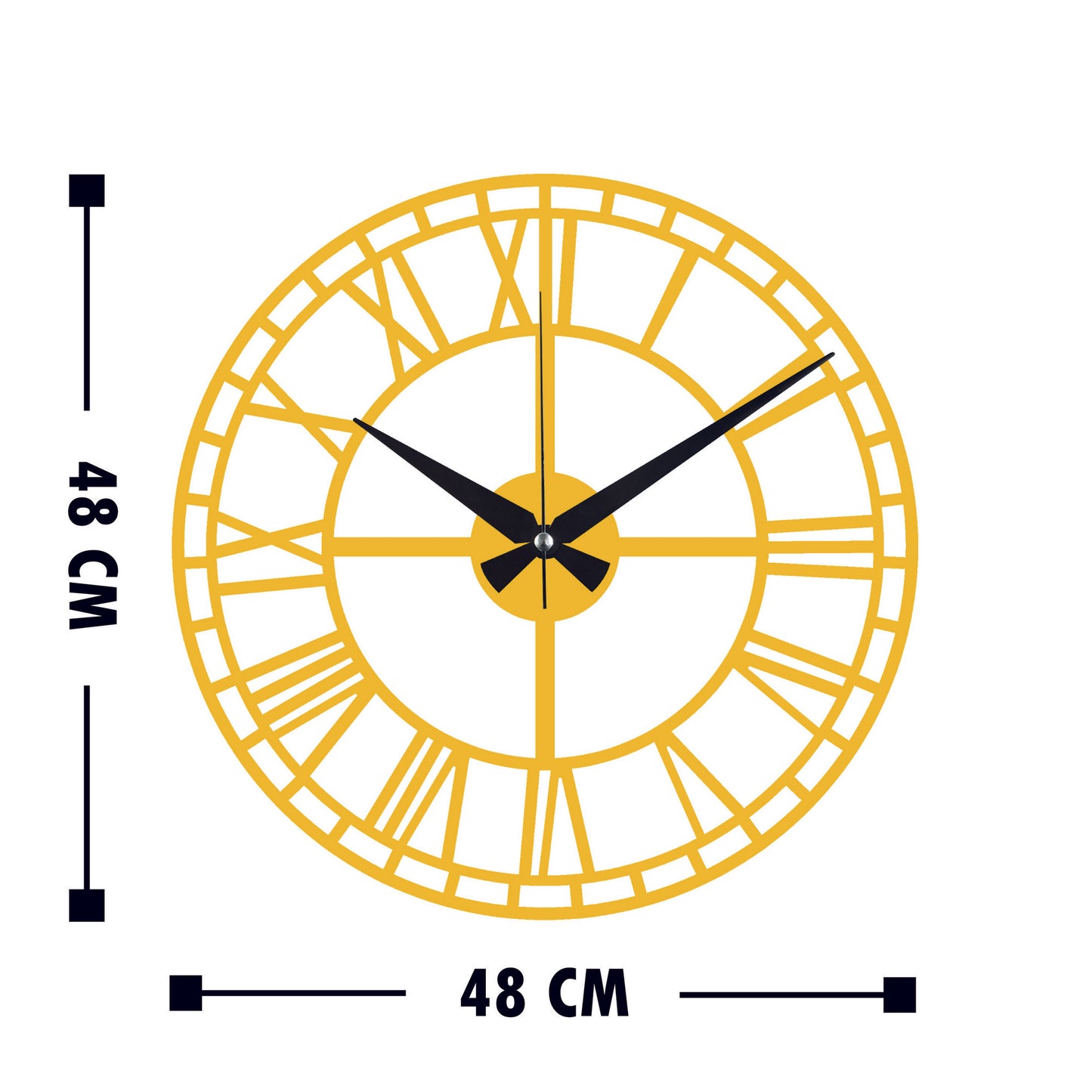 TAKK Metal Wall Clock 2 - Gold - NordlyHome.dk