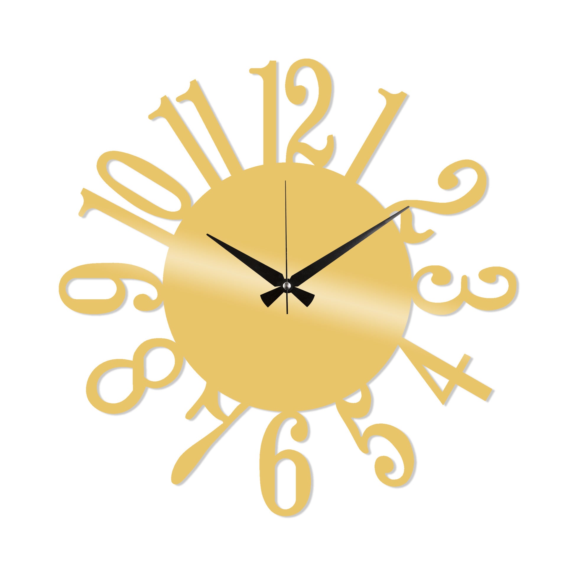 TAKK Metal Wall Clock 14 - Gold - NordlyHome.dk