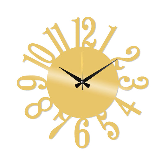 TAKK Metal Wall Clock 14 - Gold - NordlyHome.dk