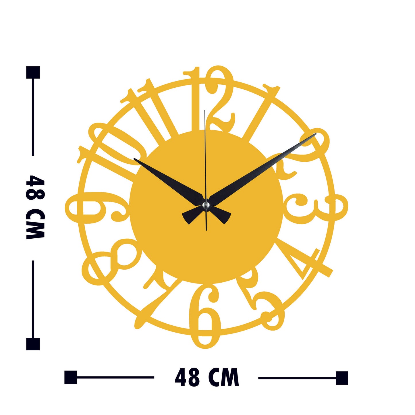 TAKK Metal Wall Clock 15 - Gold - NordlyHome.dk