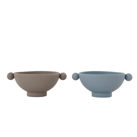 Tiny Inka Bowl - 2 st - Dusty Blue / Clay