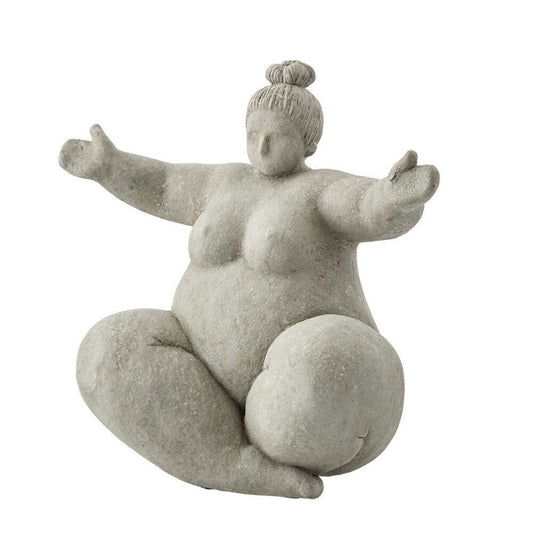 Serafina Kvinde figur H24 cm. grå